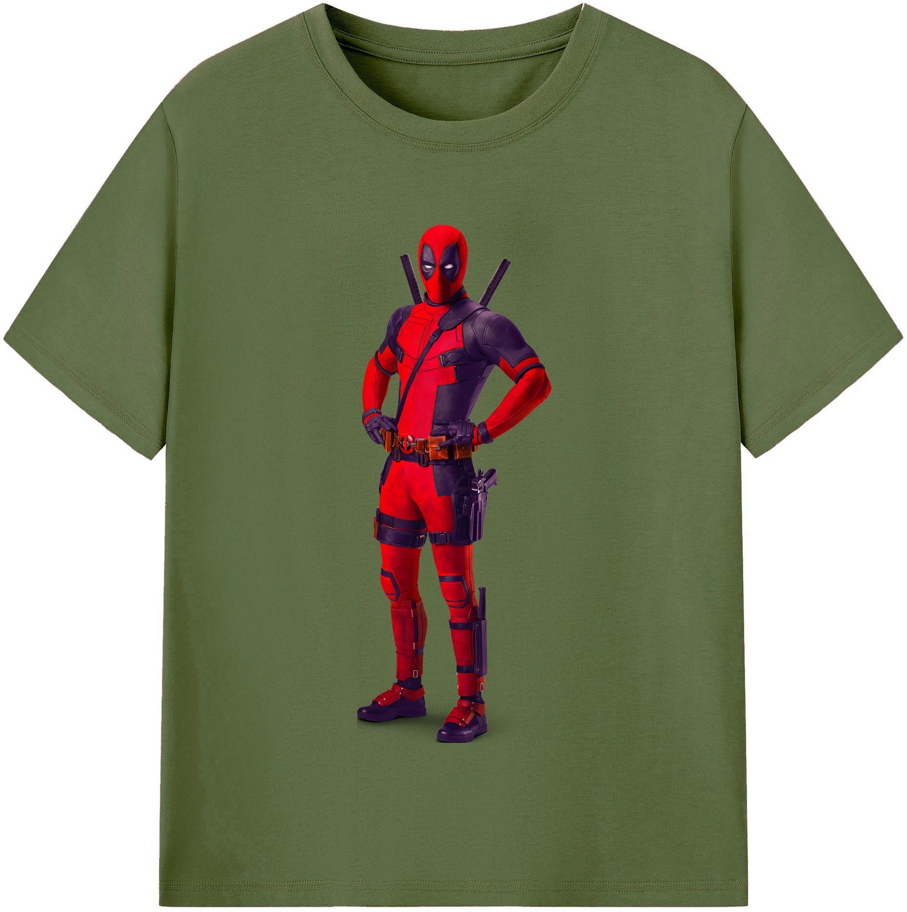 （画像用） Deadpool デッドプール 綿100％半袖Tシャツ（フロントプリント）
